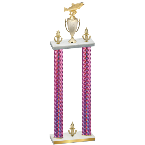 Double Pink Carbon Fiber Victory Fishing Trophy