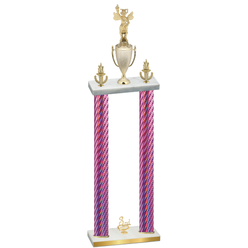 Double Pink Carbon Fiber Third Place Academics Trophy