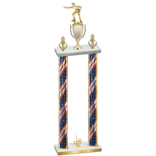 Double Flag USA First Place Shooter Trophy