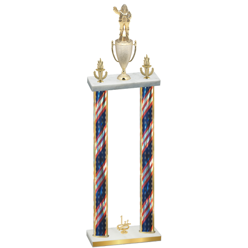 Double Flag USA First Place Holiday Trophy