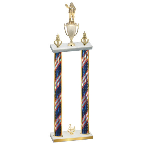 Double Flag USA Third Place Holiday Trophy