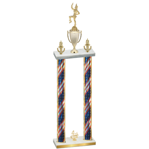 Double Flag USA Fourth Place Majorette Trophy