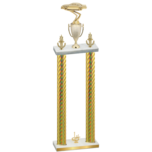 Double Gold Carbon Fiber First Place Cars Trophy