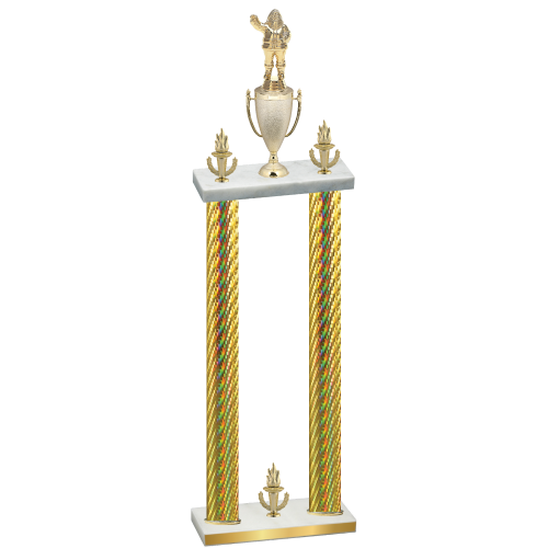 Double Gold Carbon Fiber Victory Holiday Trophy