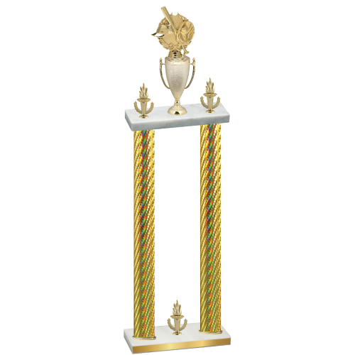Double Gold Carbon Fiber Victory Baseball Trophy