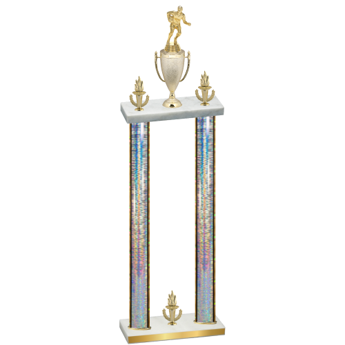 Double Silver Glacier Victory Rugby Trophy
