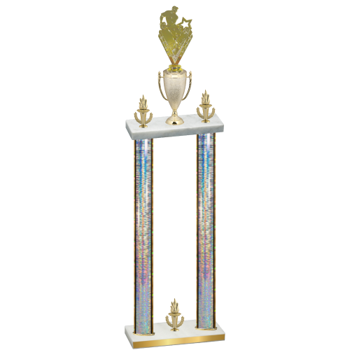 Double Silver Glacier Victory Rugby Trophy
