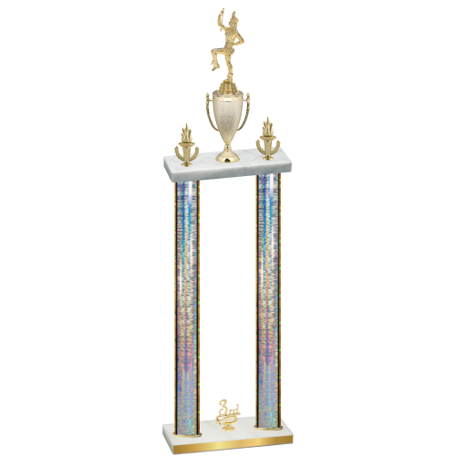 Double Silver Glacier Third Place Majorette Trophy