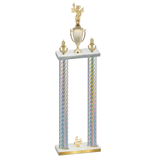 Double Silver Carbon Fiber Fourth Place Academics Trophy