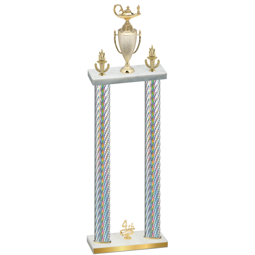 Double Silver Carbon Fiber Fourth Place Academics Trophy
