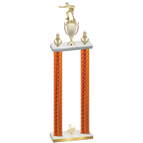 Double Orange Carbon Fiber Third Place Shooter Trophy