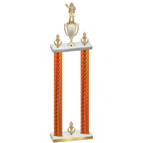 Double Orange Carbon Fiber Victory Holiday Trophy