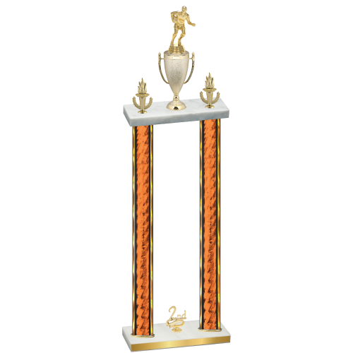 Double Orange Glacier Second Place Rugby Trophy