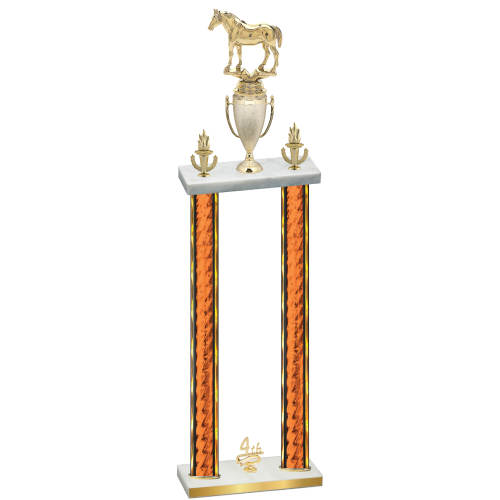 Double Orange Glacier Fourth Place Horses Trophy