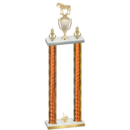 Double Orange Glacier First Place Horses Trophy