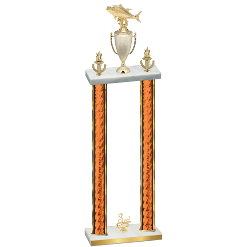 Double Orange Glacier Third Place Fishing Trophy