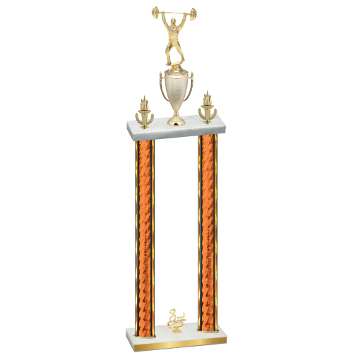 Double Orange Glacier Third Place Weights Trophy