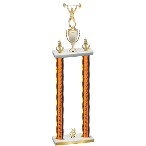Double Orange Glacier Year Weights Trophy