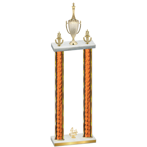 Double Orange Glacier Fourth Place Chess Trophy