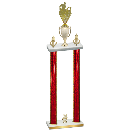 Double Red Glacier Year Rugby Trophy