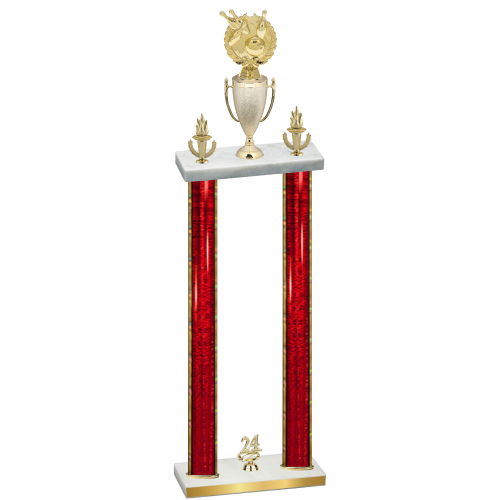 Double Red Glacier Year Bowling Trophy