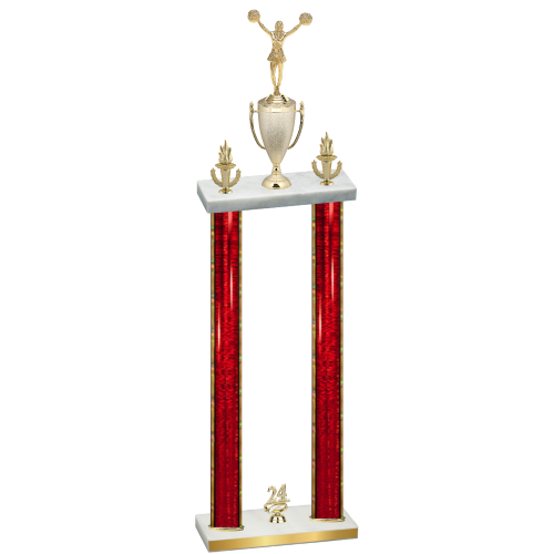Double Red Glacier Year Cheerleading Trophy