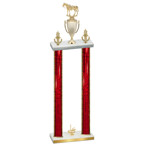 Double Red Glacier First Place Horses Trophy