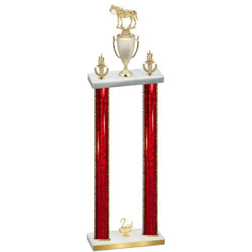 Double Red Glacier Second Place Horses Trophy