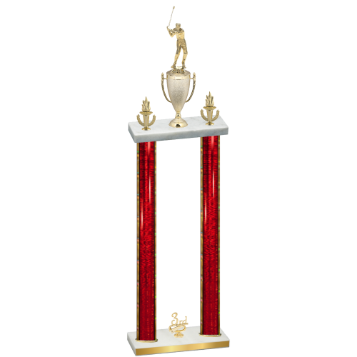 Double Red Glacier Third Place Golf Trophy