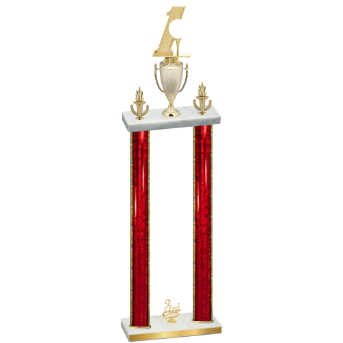 Double Red Glacier Third Place Golf Trophy