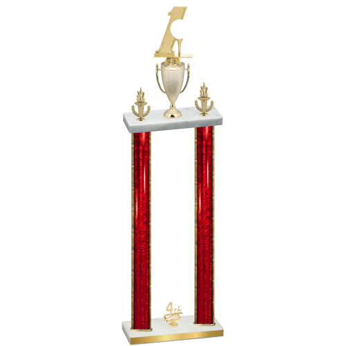 Double Red Glacier Fourth Place Golf Trophy