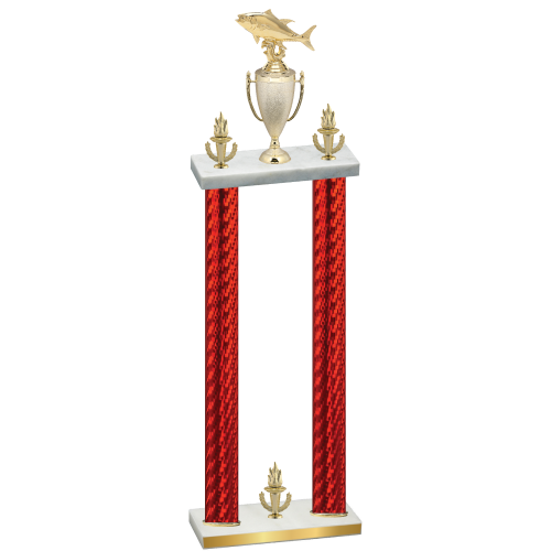 Double Red Carbon Fiber Victory Fishing Trophy