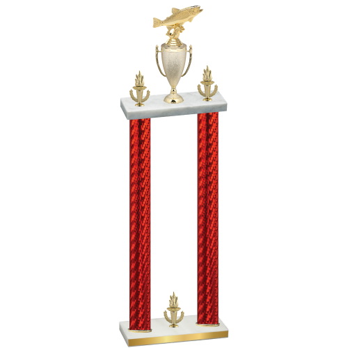 Double Red Carbon Fiber Victory Fishing Trophy