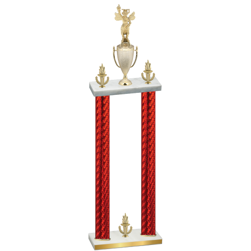 Double Red Carbon Fiber Victory Academics Trophy