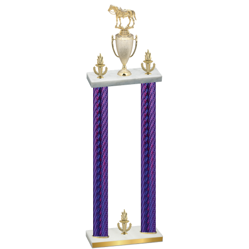 Double Purple Carbon Fiber Victory Horses Trophy