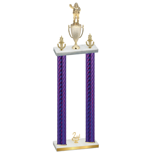 Double Purple Carbon Fiber Second Place Holiday Trophy