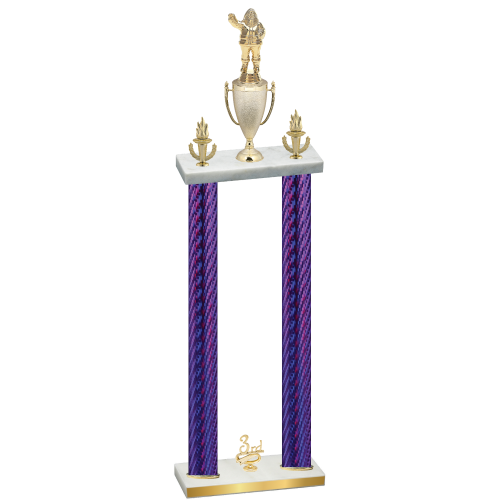 Double Purple Carbon Fiber Third Place Holiday Trophy
