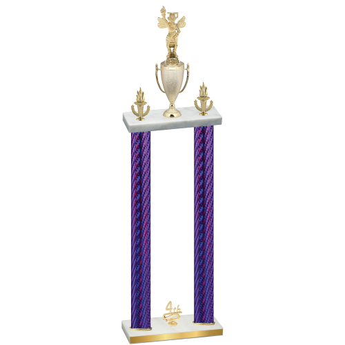 Double Purple Carbon Fiber Fourth Place Academics Trophy