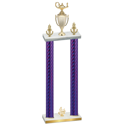 Double Purple Carbon Fiber Fourth Place Academics Trophy