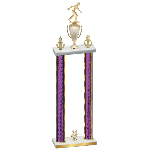 Double Purple Glacier Year Bowling Trophy