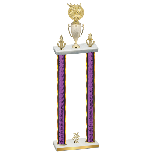 Double Purple Glacier Year Bowling Trophy