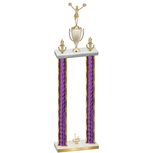 Double Purple Glacier First Place Cheerleading Trophy
