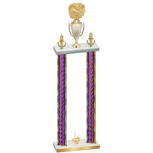 Double Purple Glacier First Place Cheerleading Trophy