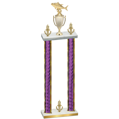 Double Purple Glacier Victory Fishing Trophy