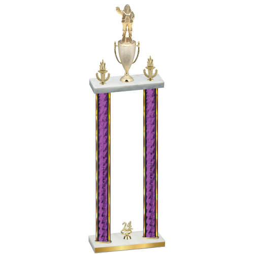 Double Purple Glacier Year Holiday Trophy