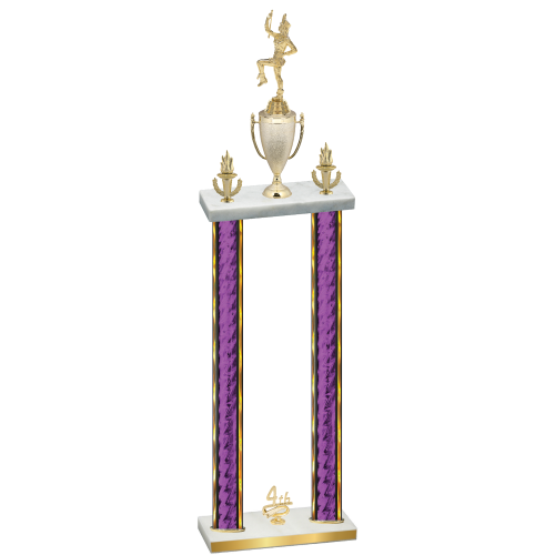 Double Purple Glacier Fourth Place Majorette Trophy