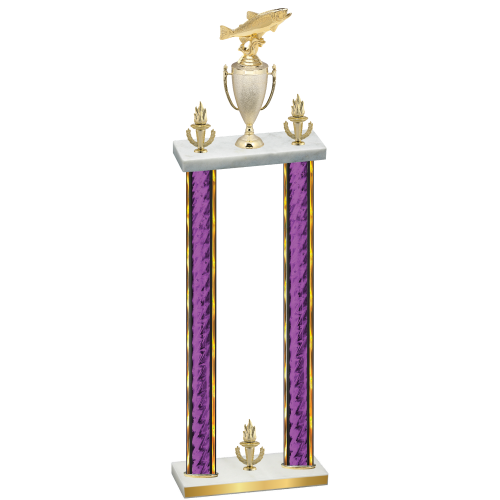 Double Purple Glacier Victory Fishing Trophy