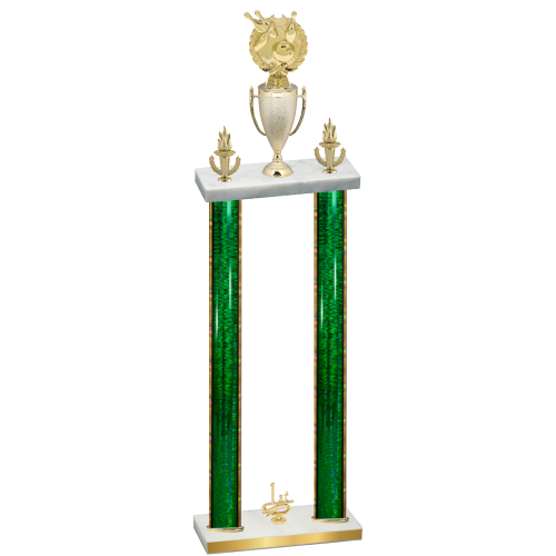Double Green Glacier First Place Bowling Trophy