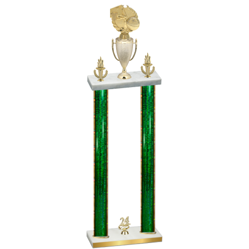 Double Green Glacier Year Basketball Trophy