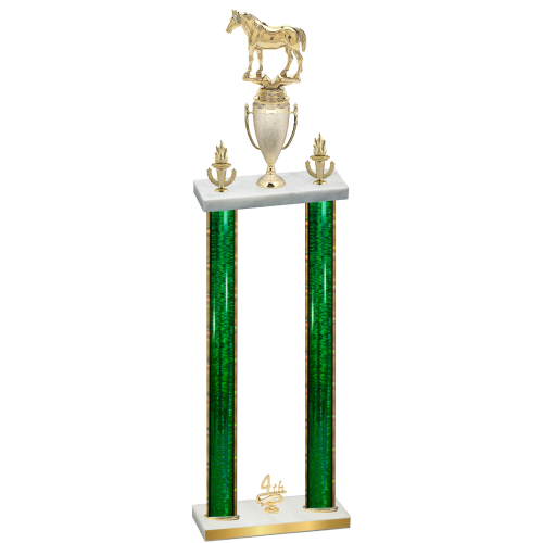 Double Green Glacier Fourth Place Horses Trophy